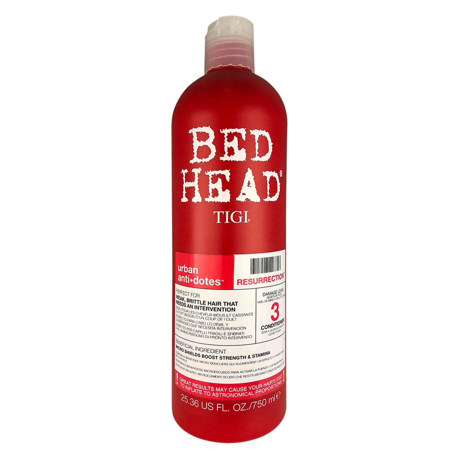 Bed Head Tigi Urban Antidotes Resurrection Hair Conditioner #3 25.36 oz For Weak Brittle Hair with damage level 3